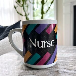 Vintage Colorful Nurse Mug